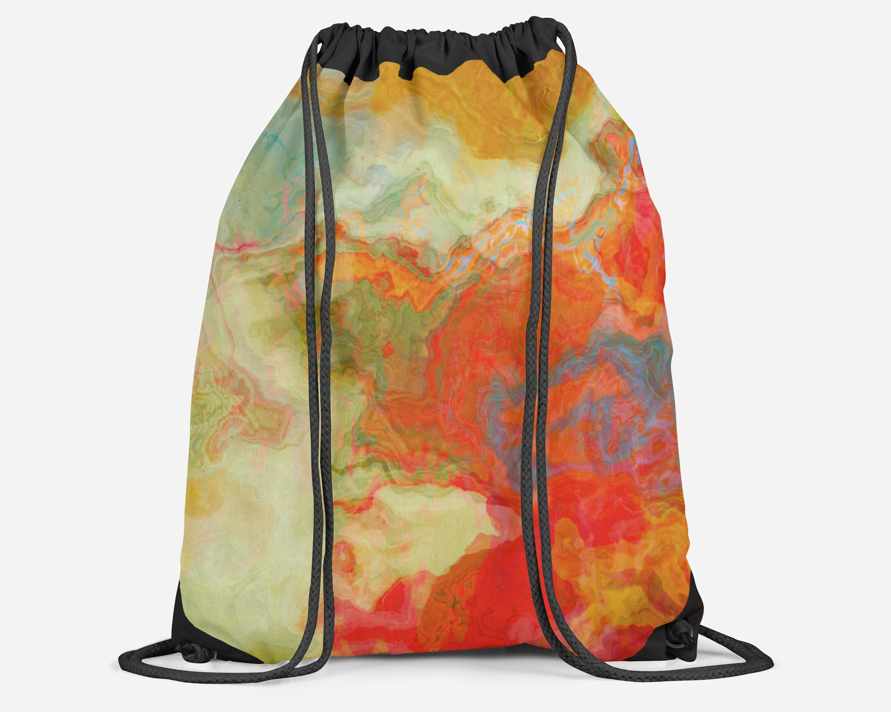 Drawstring Sling Bag, On Fire