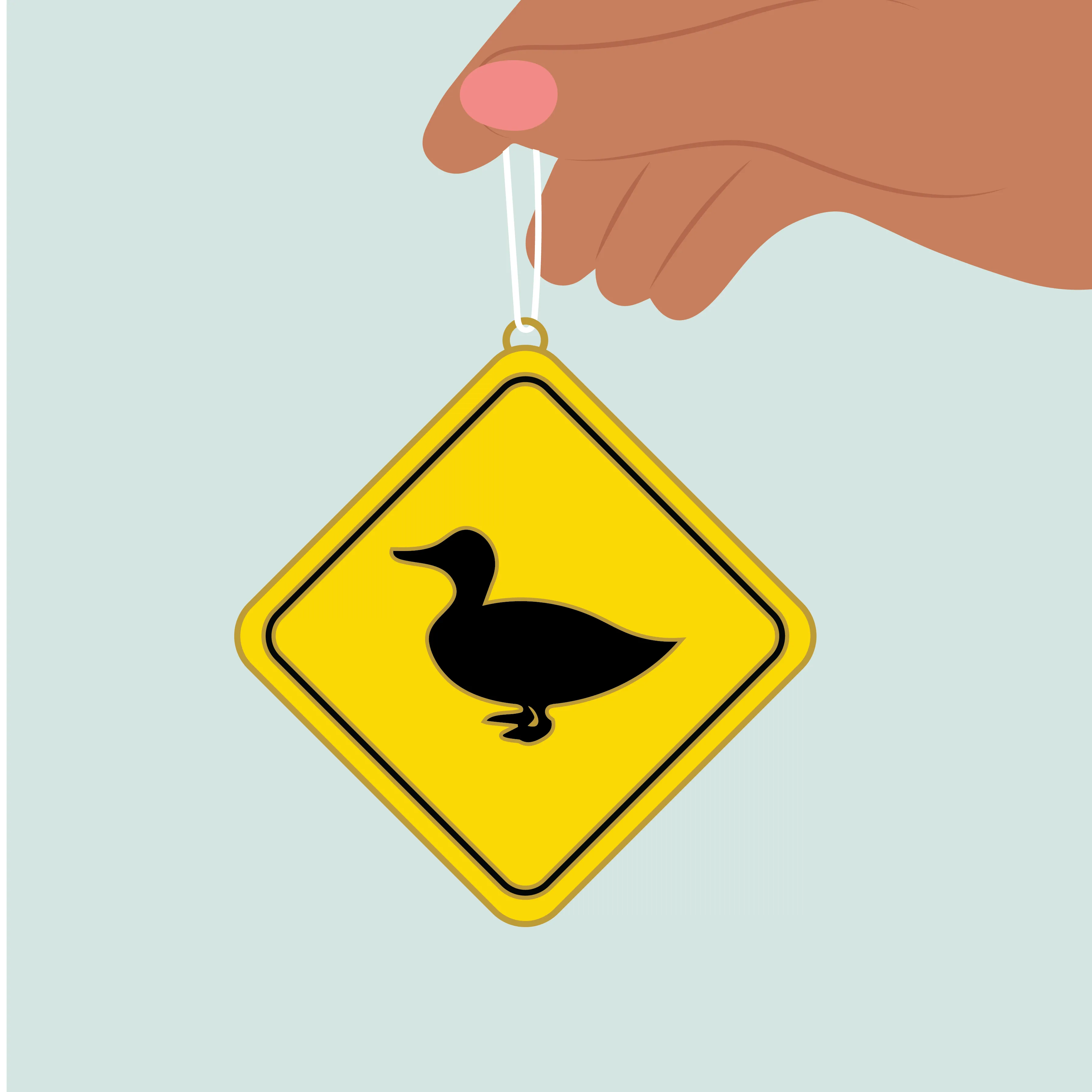 Duck Crossing Keychain/Ornament