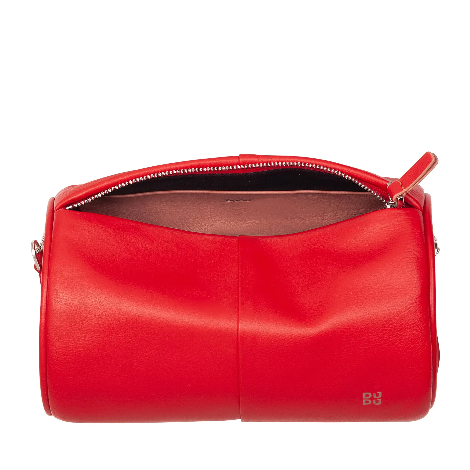 DUDU Women's Women's Leather Bag, shoulder bag with chain and leather, small fashion cylinder bag elegant with zipper