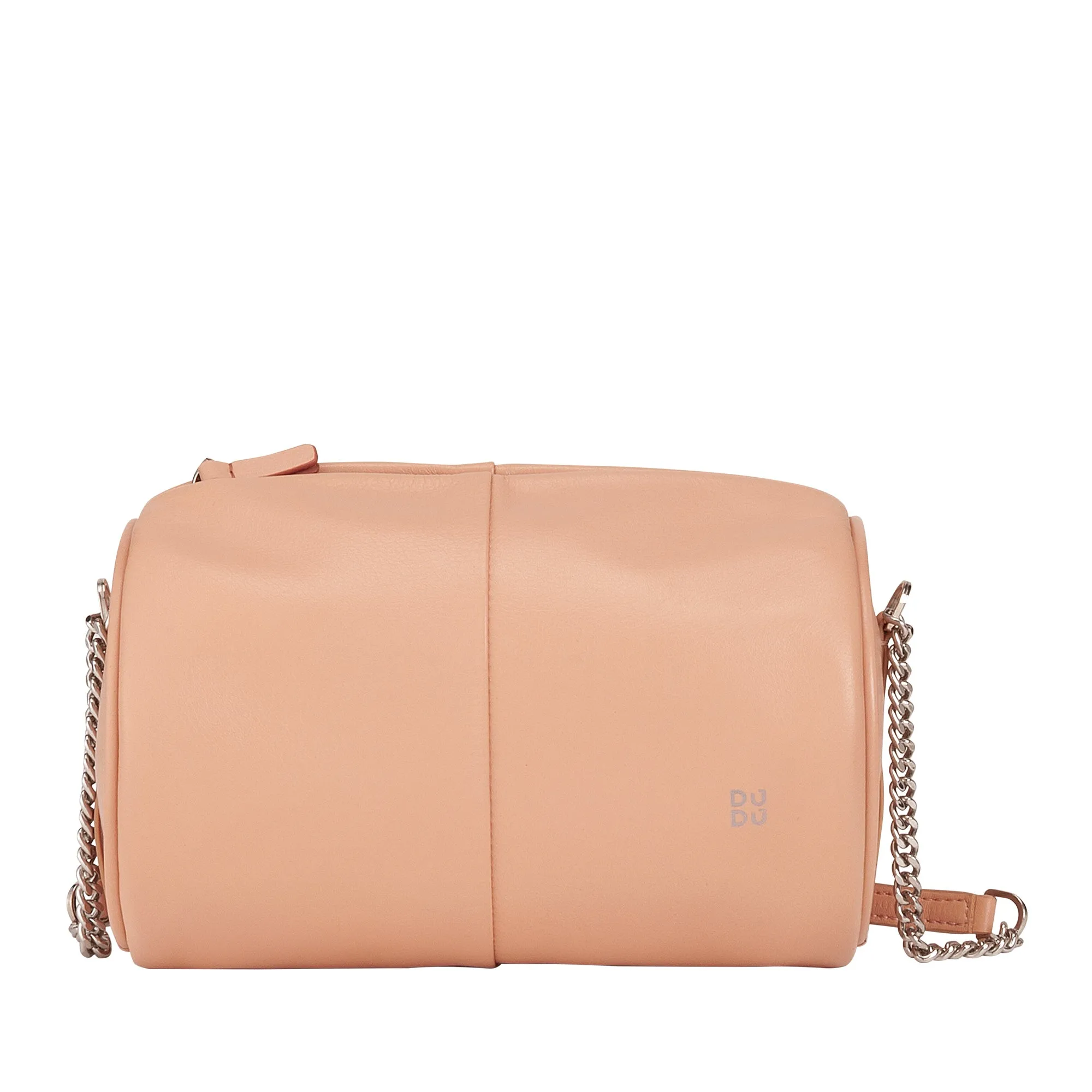 DUDU Women's Women's Leather Bag, shoulder bag with chain and leather, small fashion cylinder bag elegant with zipper