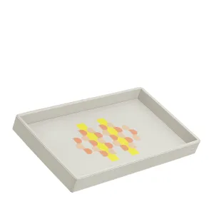 DUDU wooden storage tray covered in real leather, decorative tray for the house, 27 x 15 cm, home design accessory