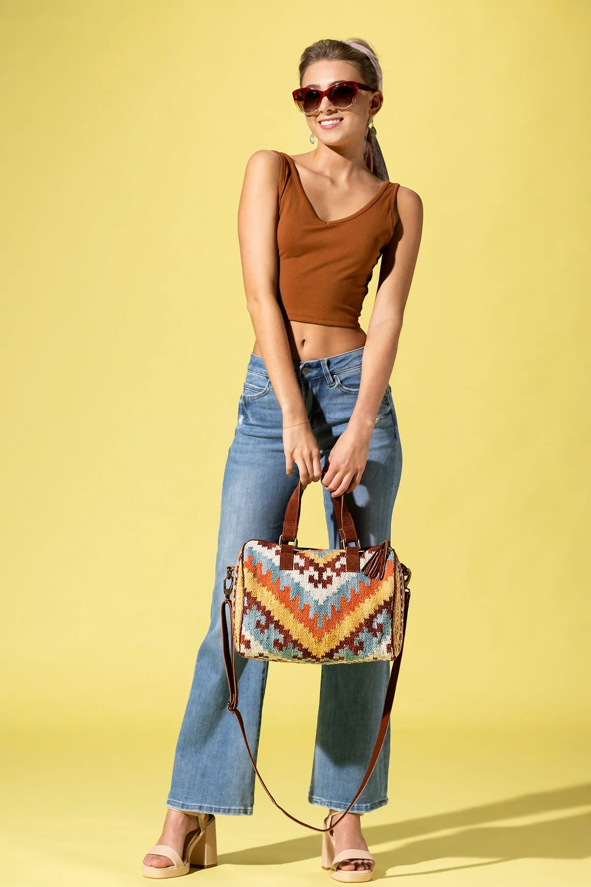 Earthy Elegance Boston Bag