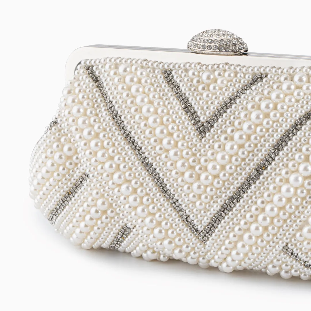 Elegant Pearl Evening Clutch