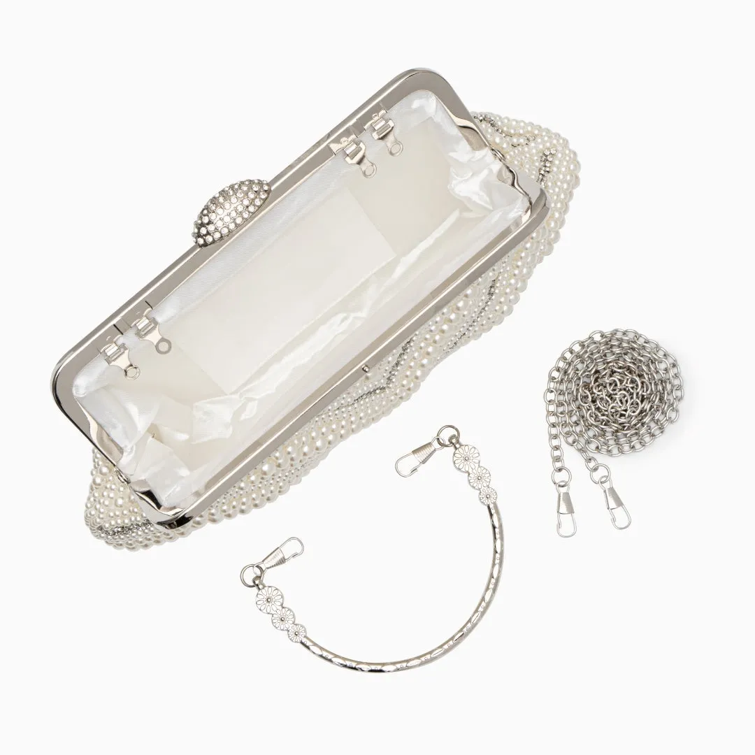 Elegant Pearl Evening Clutch