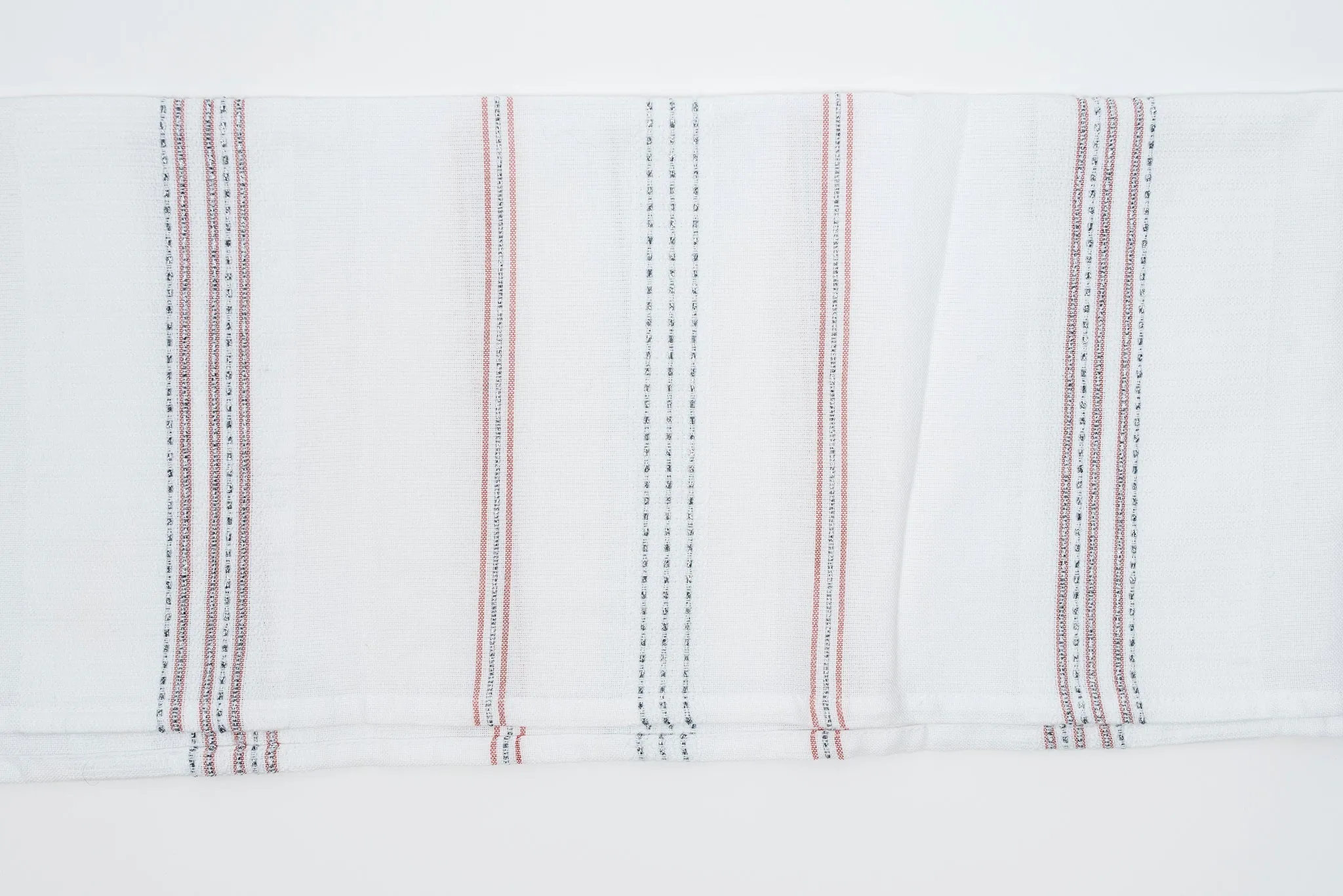 Elia - Silk Tallit - Pink and Silver on White