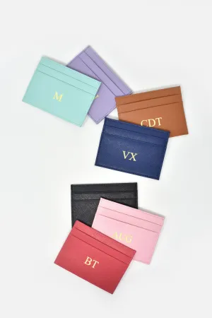 Esme Saffiano Leather Minimalist Card Holder