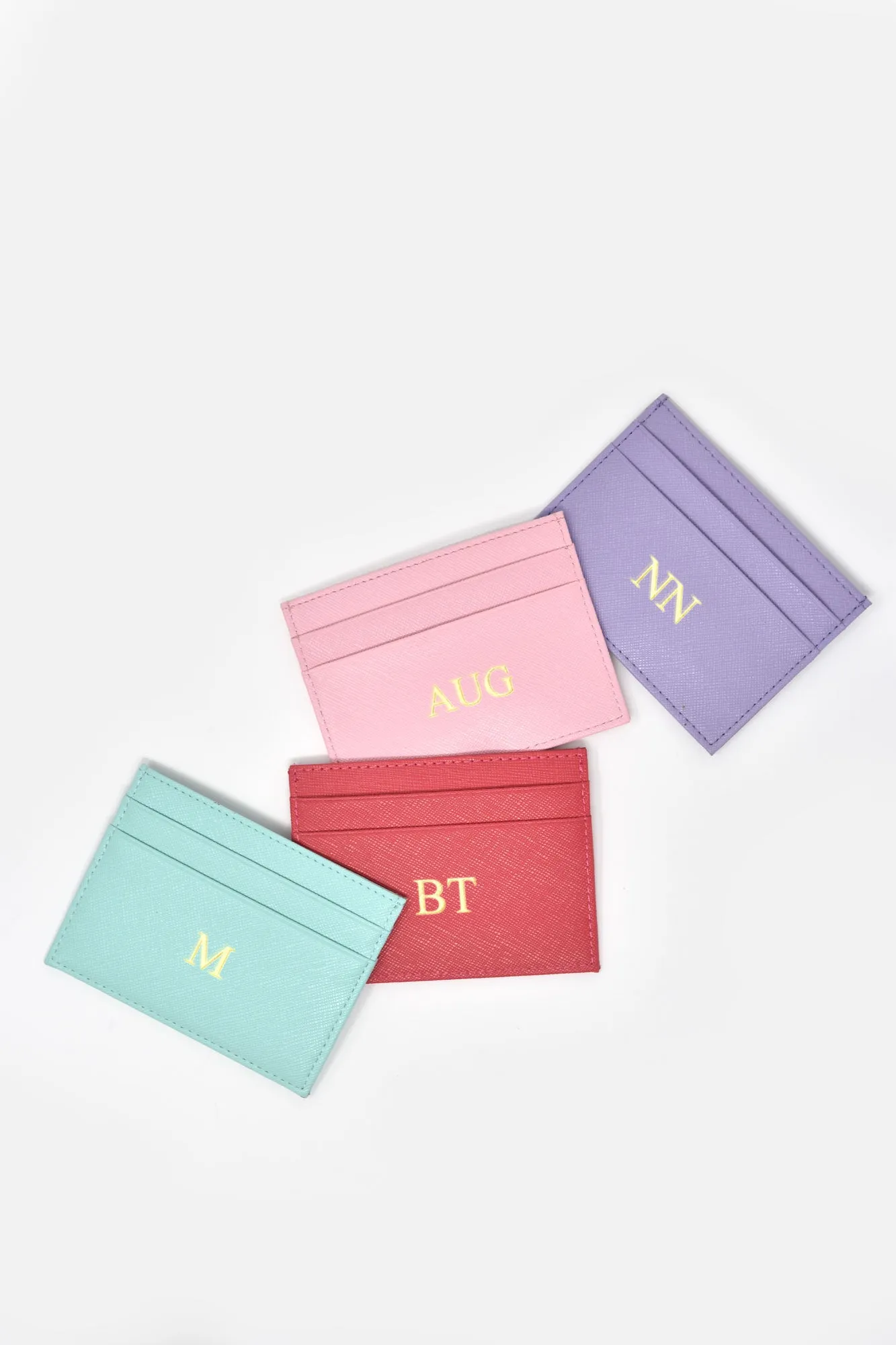 Esme Saffiano Leather Minimalist Card Holder