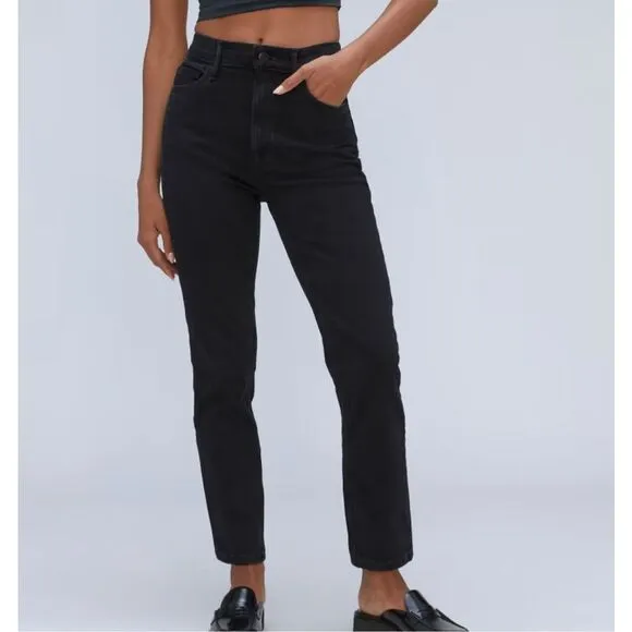 Everlane The Original Cheeky Coal High Rise Straight Jean Size 32R