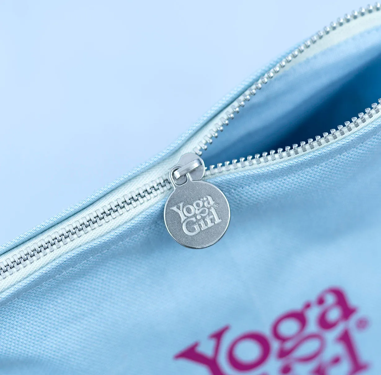 Everything I need is within, light blue pouch