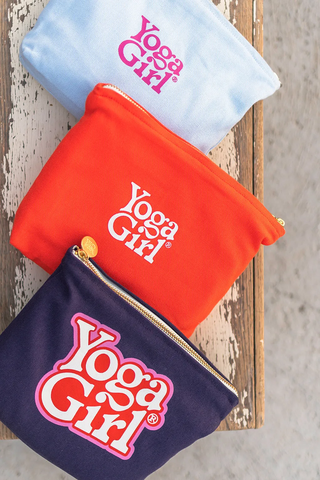 Everything I need is within, light blue pouch