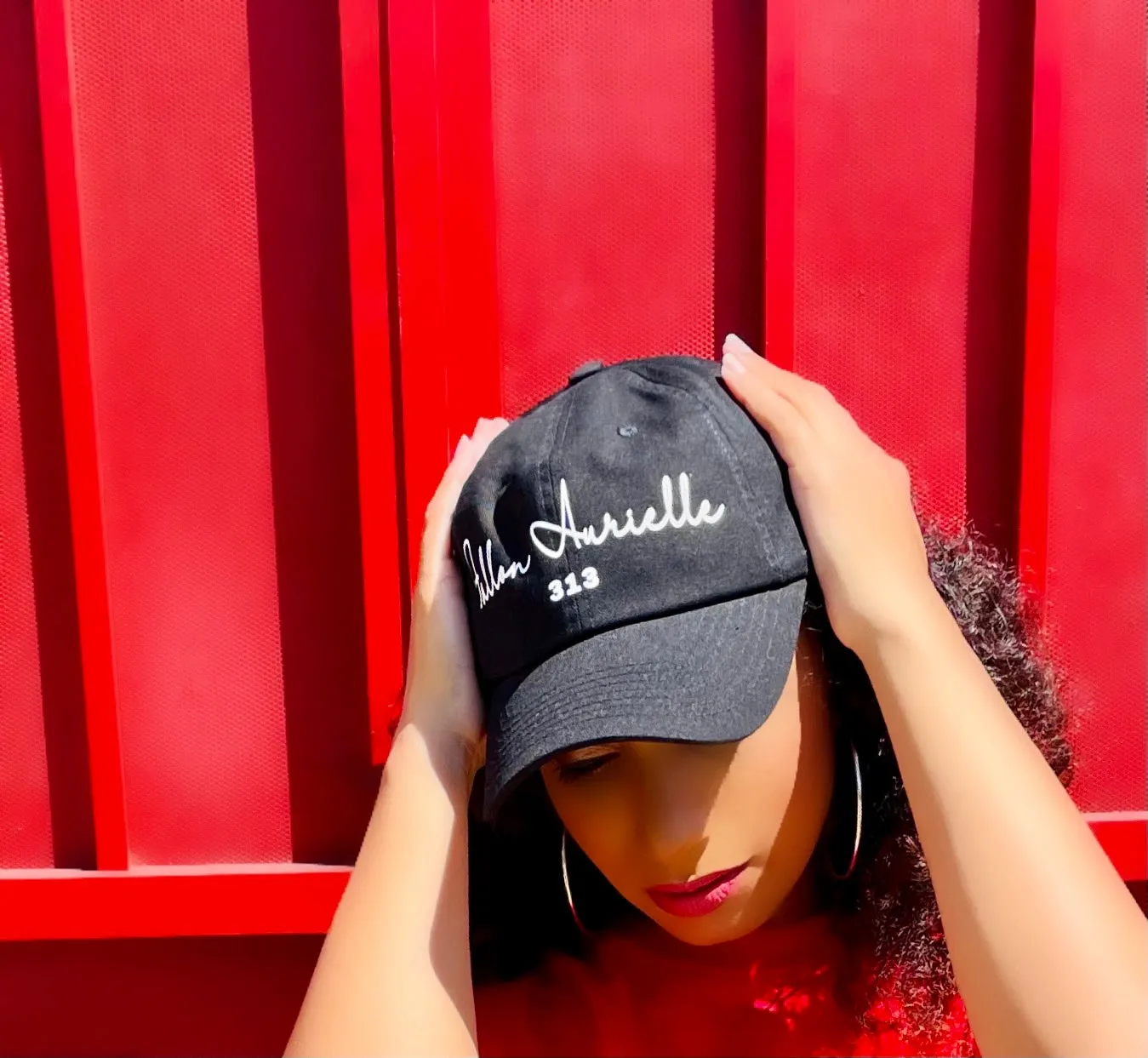 Fallon Aurielle Signature 313 Rep Yo Set Area Code Dad Hat (Black & White)