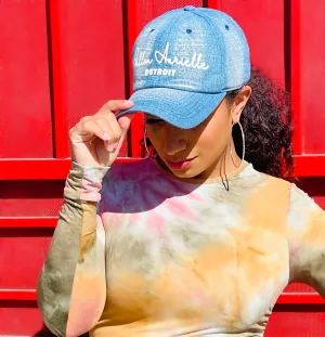Fallon Aurielle Signature Detroit Rep Yo Set Dad Hat (Light Denim)