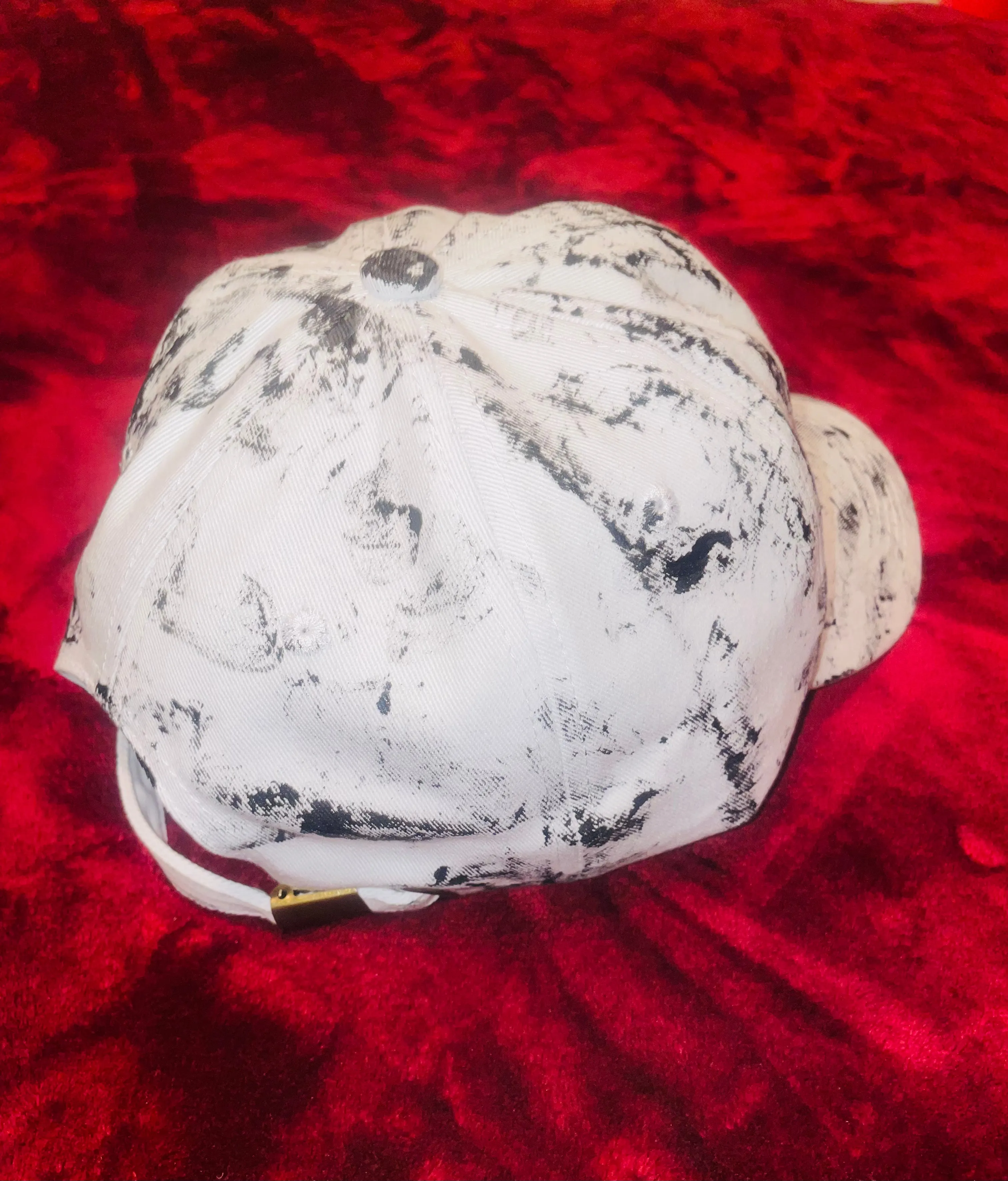 Fallon Aurielle Signature Detroit Rep Yo Set Dad Hat (White, Black & Red)