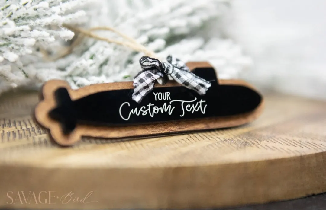 Farmhouse Style Submarine Ornament