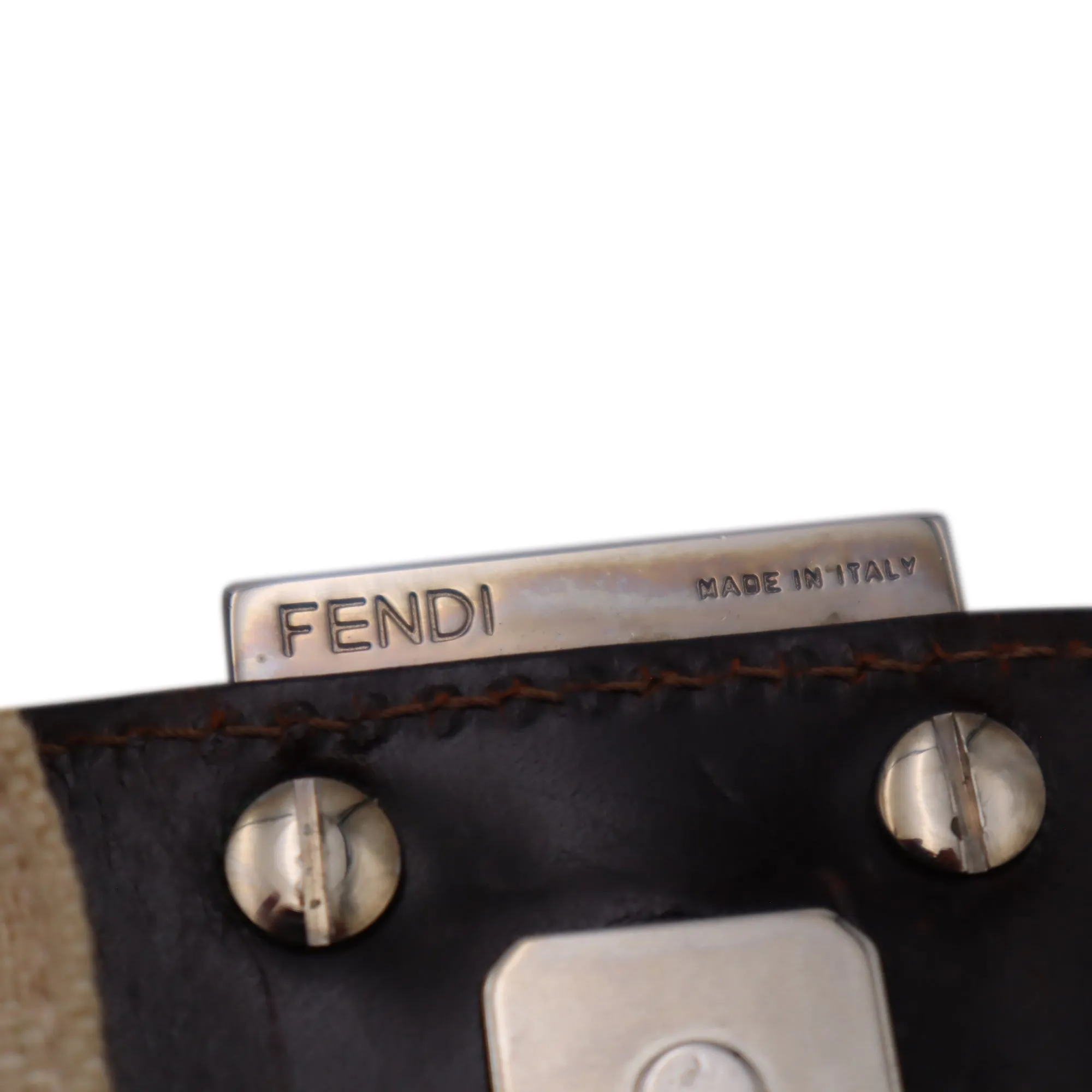 Fendi Zucca Canvas Mama Baguette Shoulder Bag