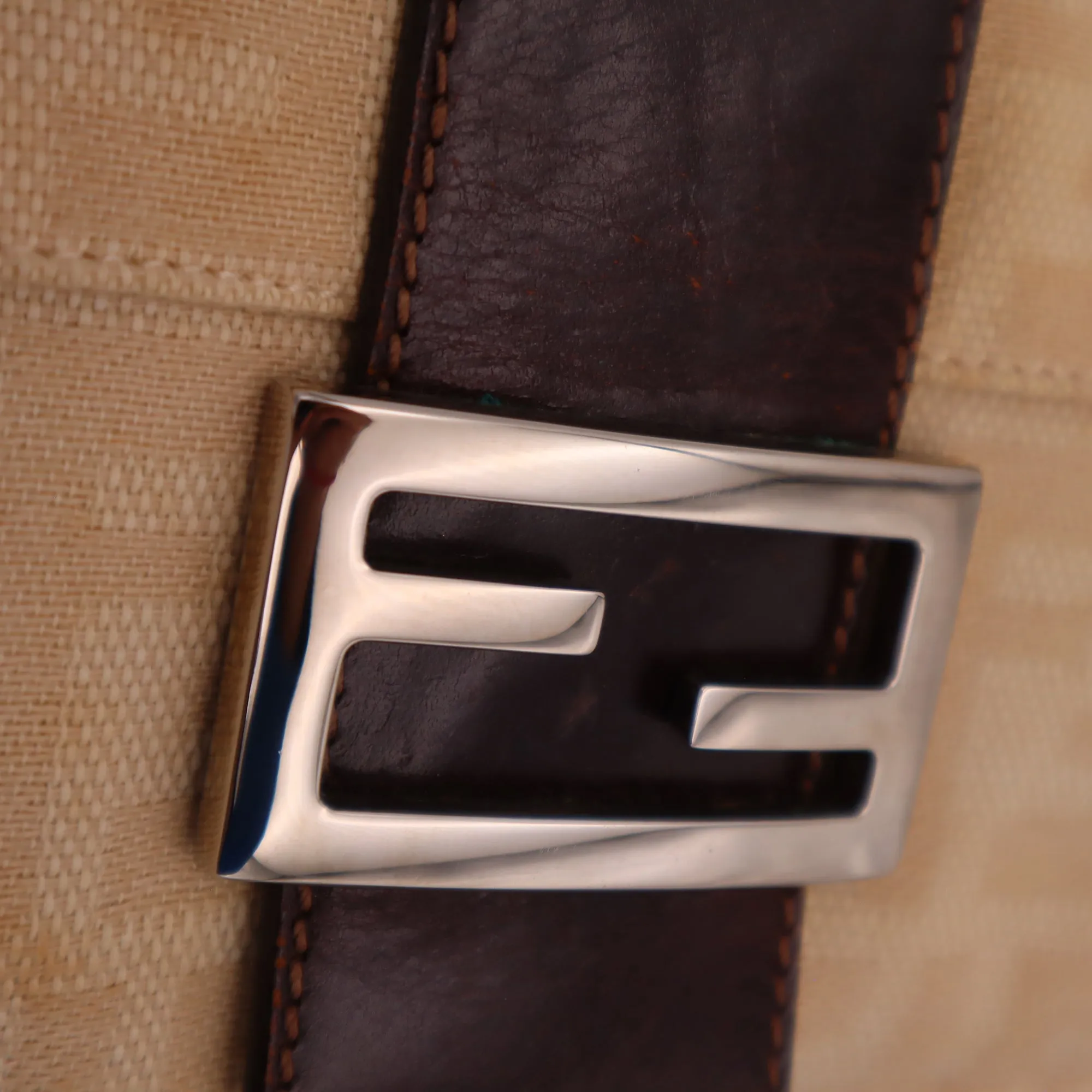 Fendi Zucca Canvas Mama Baguette Shoulder Bag