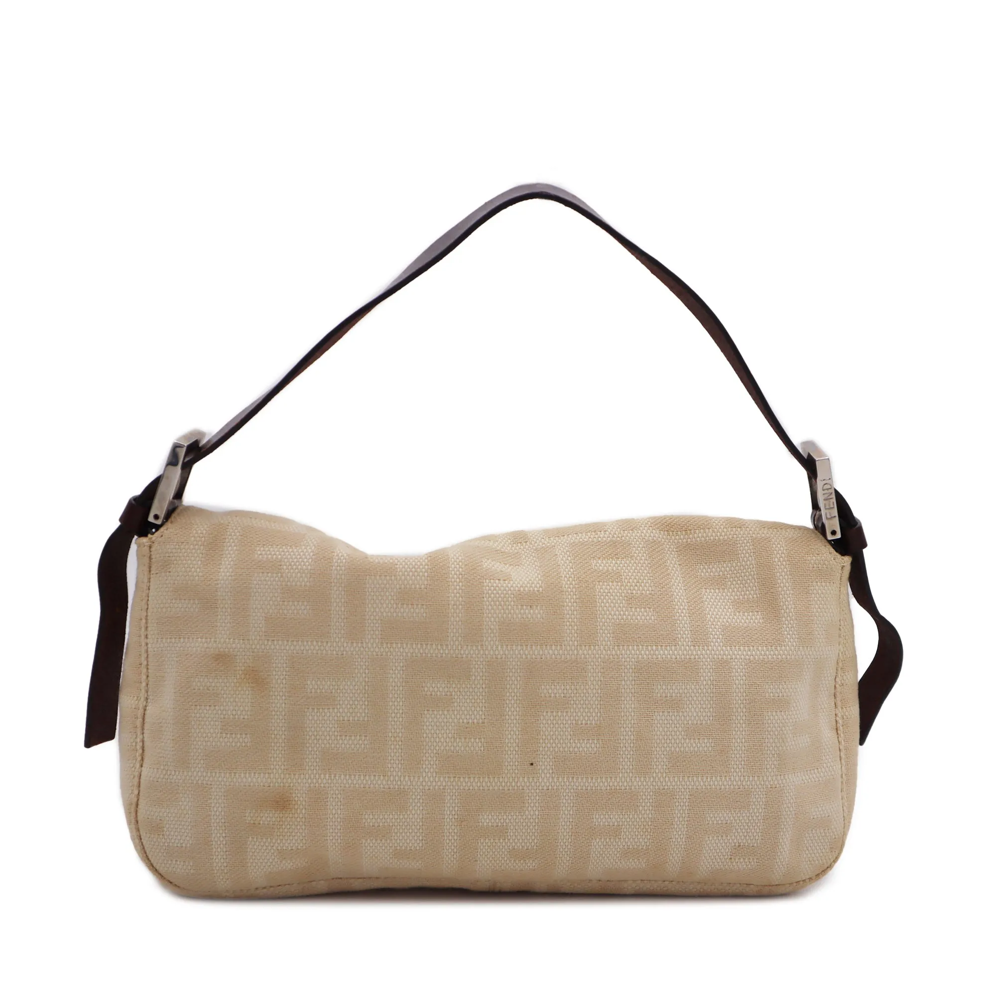 Fendi Zucca Canvas Mama Baguette Shoulder Bag