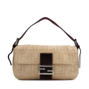 Fendi Zucca Canvas Mama Baguette Shoulder Bag