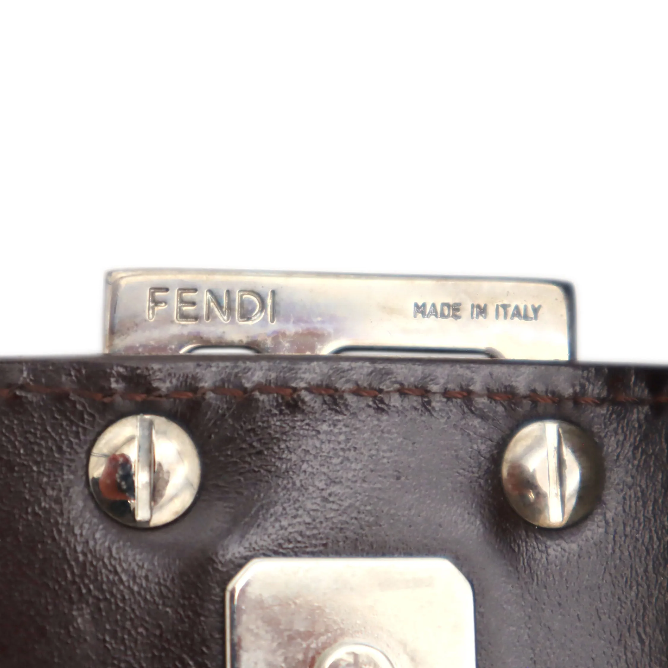Fendi Zucca Canvas Mamma Baguette Shoulder Bag