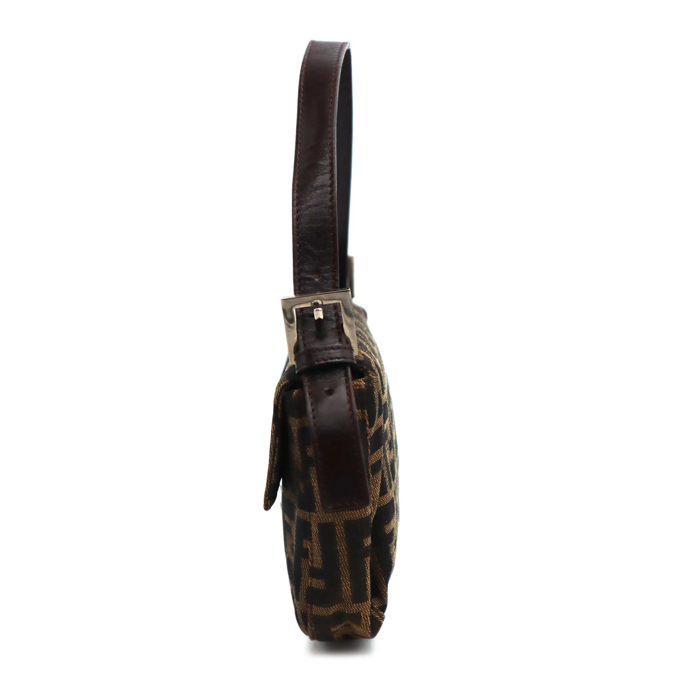 Fendi Zucca Canvas Mamma Baguette Shoulder Bag