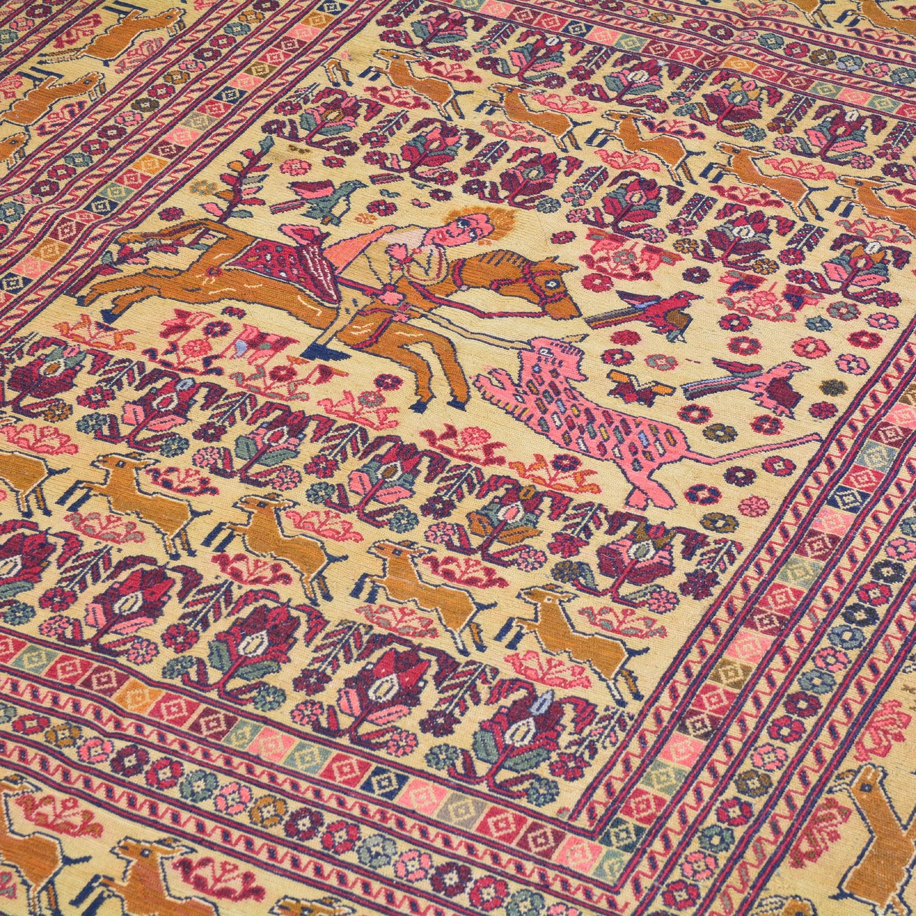 Fine Afghan Soumack Tribal Pictorial Handmade Wool Rug (Size 3.11 X 6.1) Cwral-8622