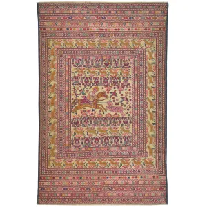 Fine Afghan Soumack Tribal Pictorial Handmade Wool Rug (Size 3.11 X 6.1) Cwral-8622