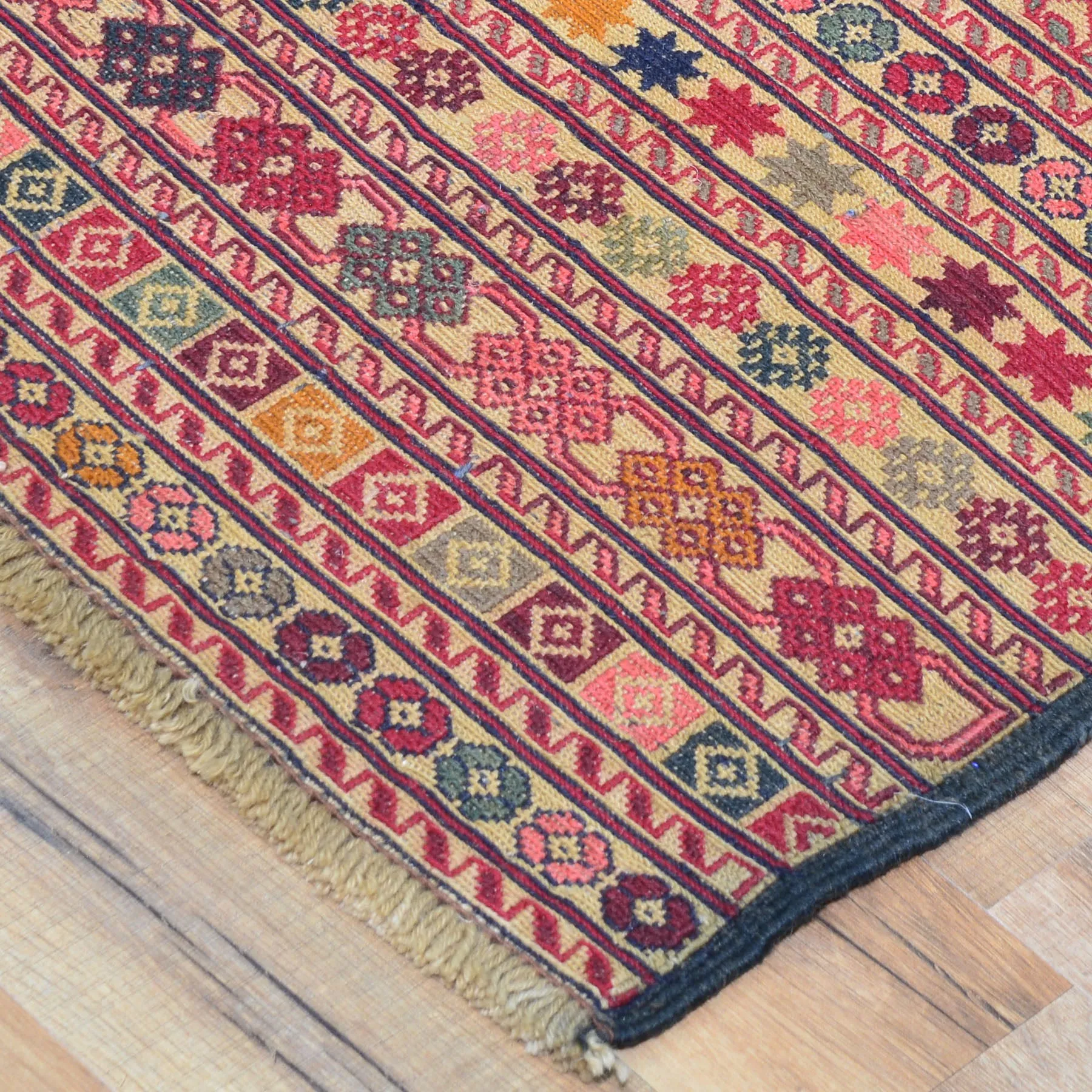 Fine Afghan Soumack Tribal Pictorial Handmade Wool Rug (Size 3.11 X 6.1) Cwral-8622