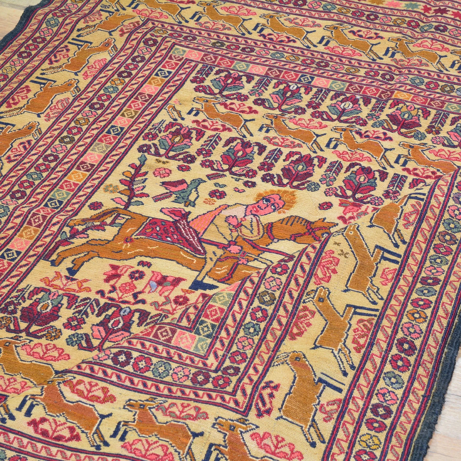 Fine Afghan Soumack Tribal Pictorial Handmade Wool Rug (Size 3.11 X 6.1) Cwral-8622