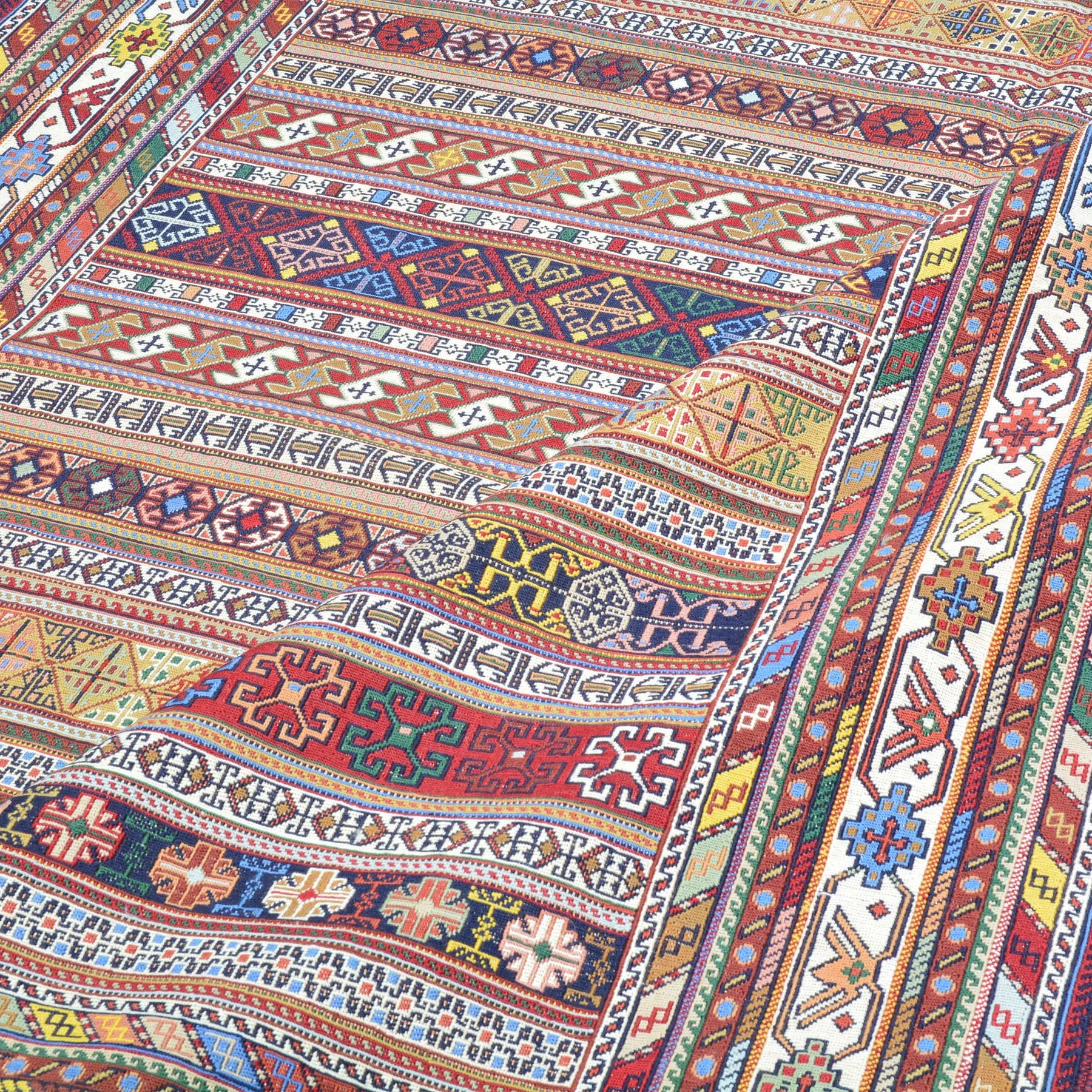 Fine Soumack Weave Tribal Design Handmade Wool Rug (Size 4.11 X 6.9) Cwral-9987