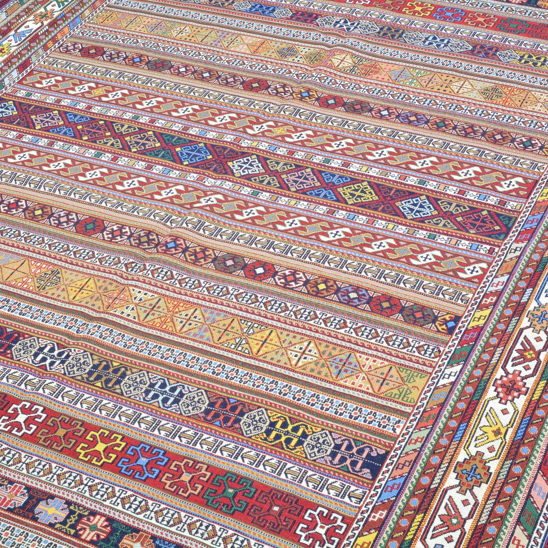 Fine Soumack Weave Tribal Design Handmade Wool Rug (Size 4.11 X 6.9) Cwral-9987