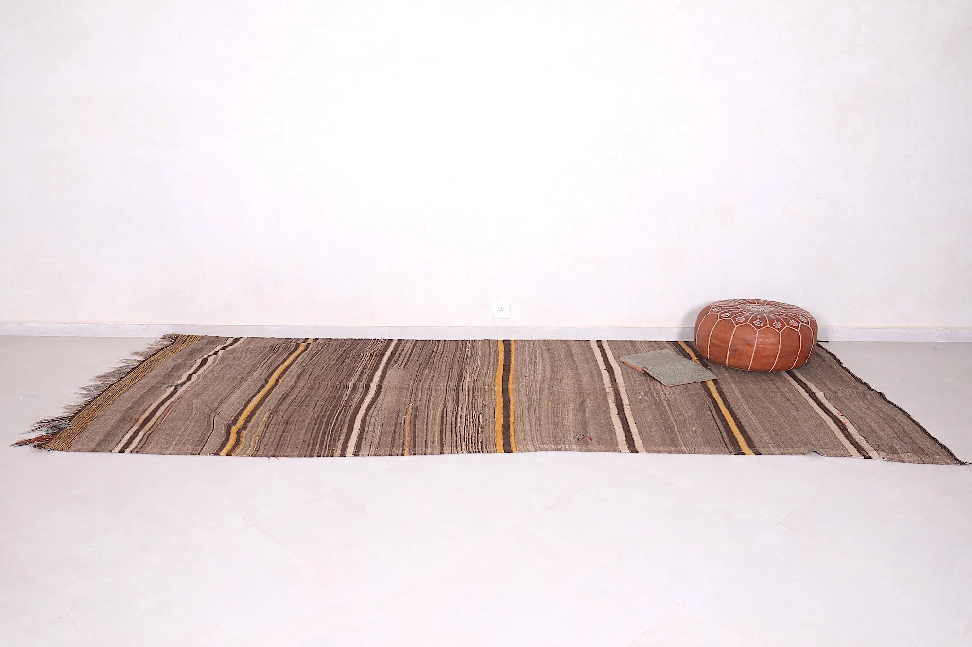 Flat Woven Rug - 4.5 FT X 11.5 FT - Artisan-Made