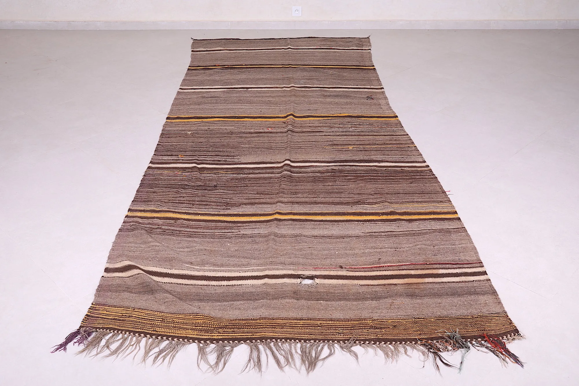 Flat Woven Rug - 4.5 FT X 11.5 FT - Artisan-Made
