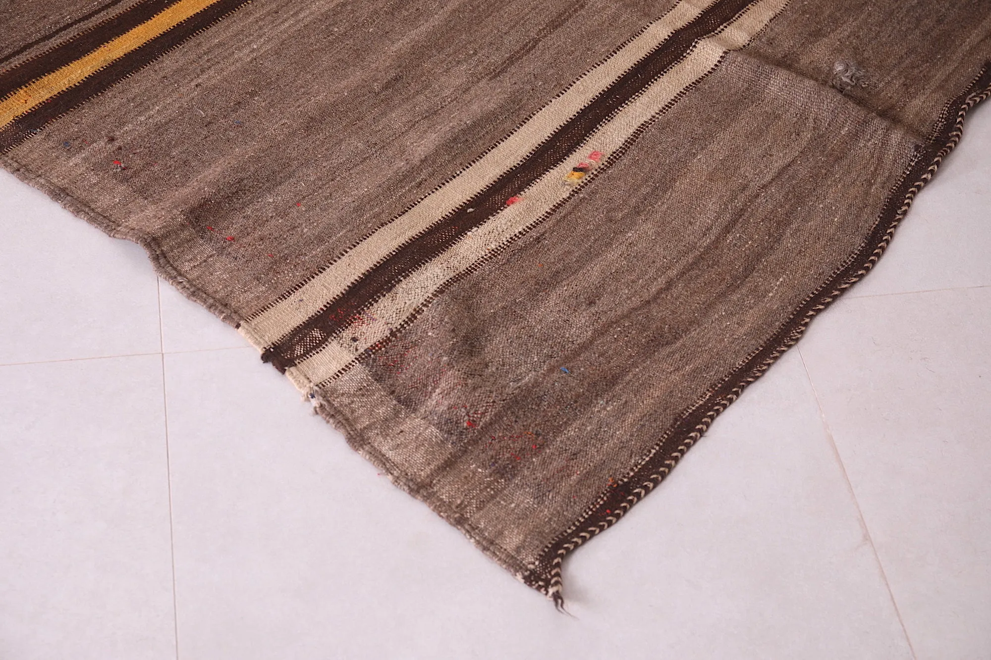 Flat Woven Rug - 4.5 FT X 11.5 FT - Artisan-Made
