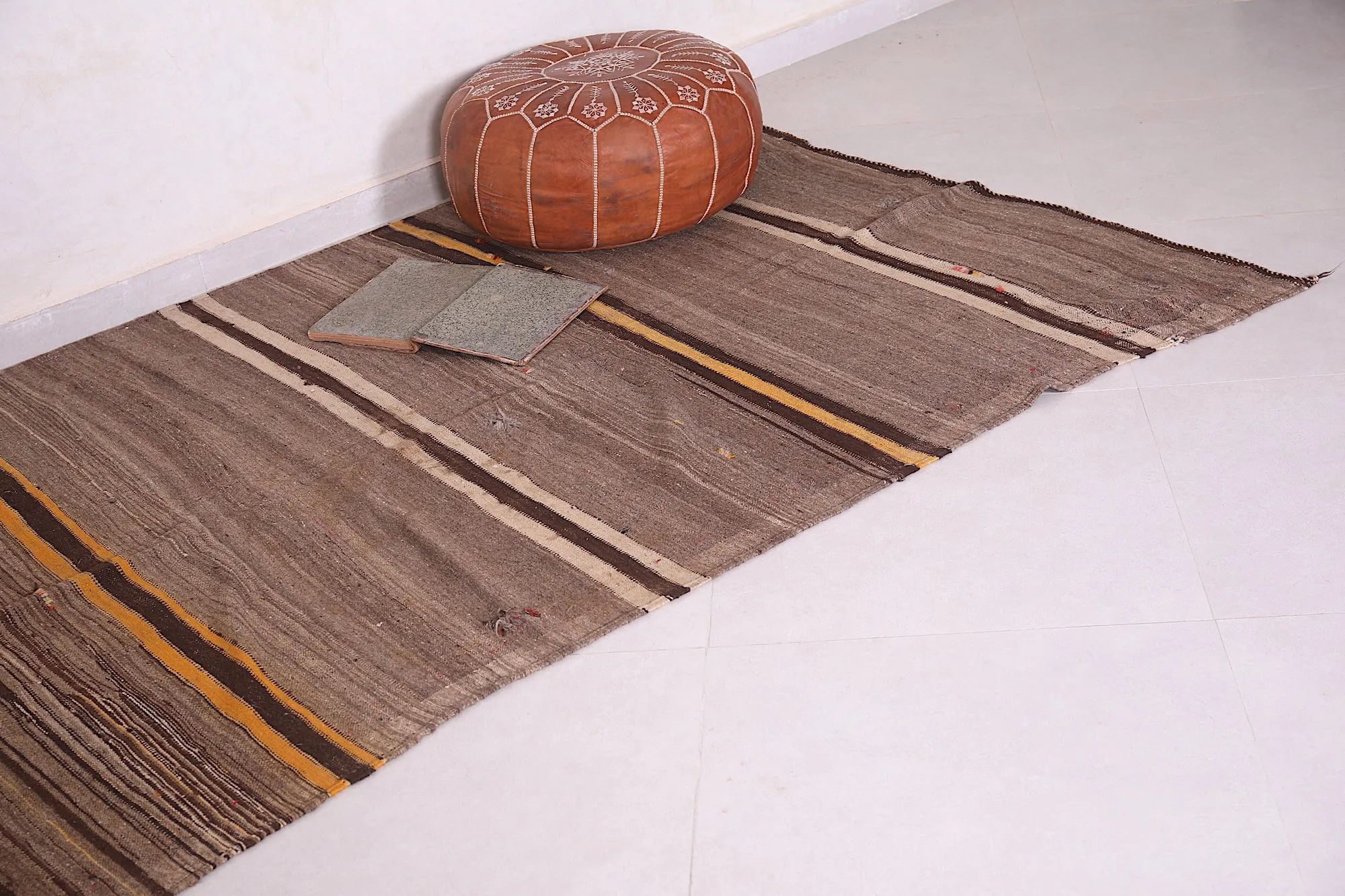 Flat Woven Rug - 4.5 FT X 11.5 FT - Artisan-Made
