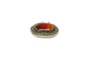 Gemstone & Turkish Silver  - Large Pendant - Jewelry