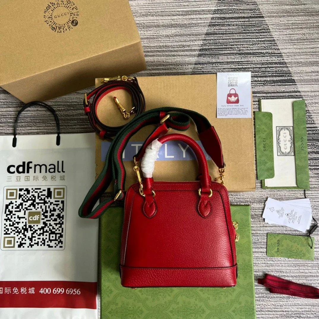 gg x Adidas Horsebit 1955 Mini Bag Red For Women, Women&#8217;s Bags 7.9in/20cm gg‎