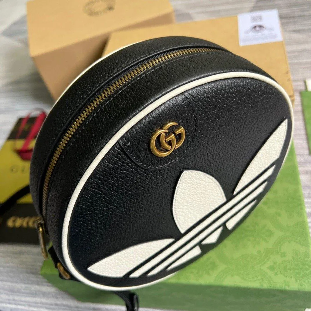 gg x Adidas Ophidia Shoulder Bag Black For Women, Women&#8217;s Bags 8.6in/22cm gg 