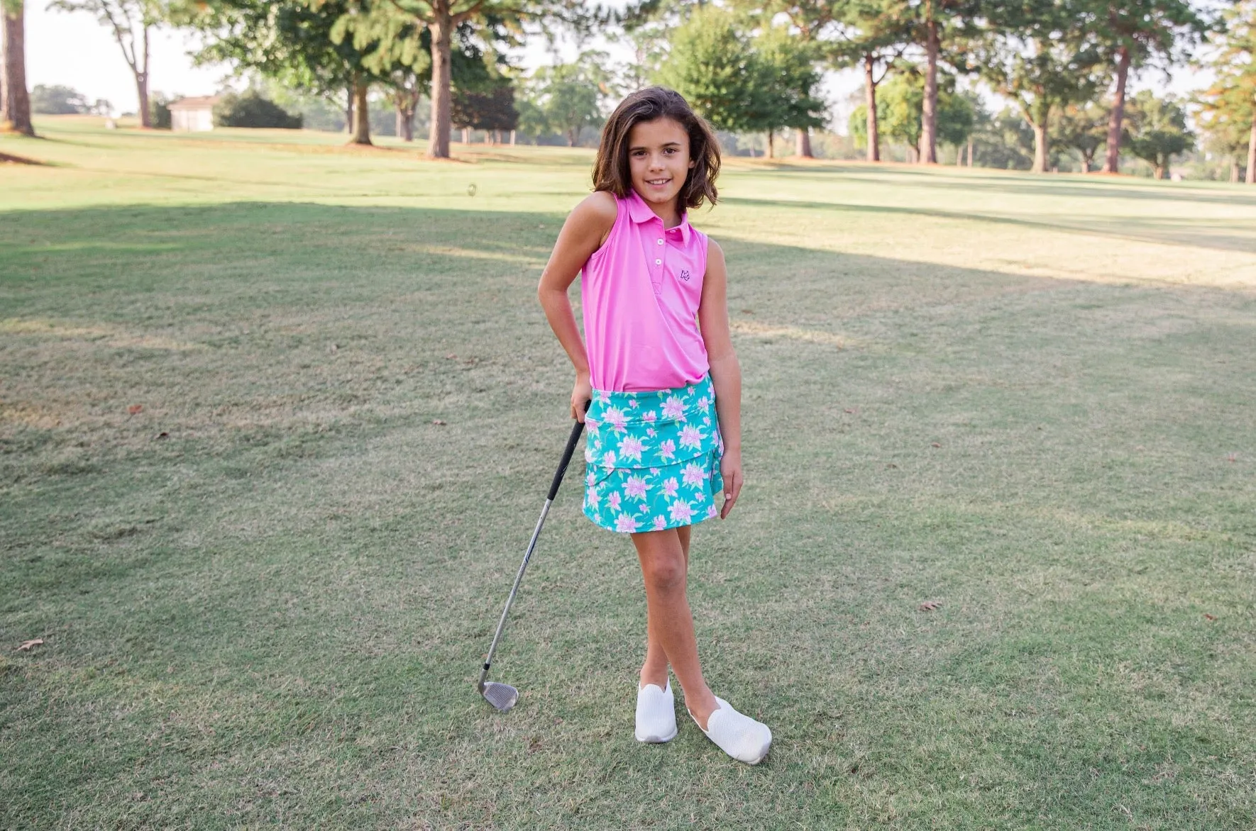 Girls Starboard Swing Skort in Augusta Azalea Print