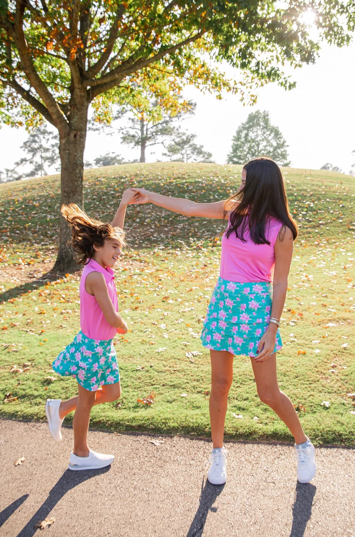 Girls Starboard Swing Skort in Augusta Azalea Print
