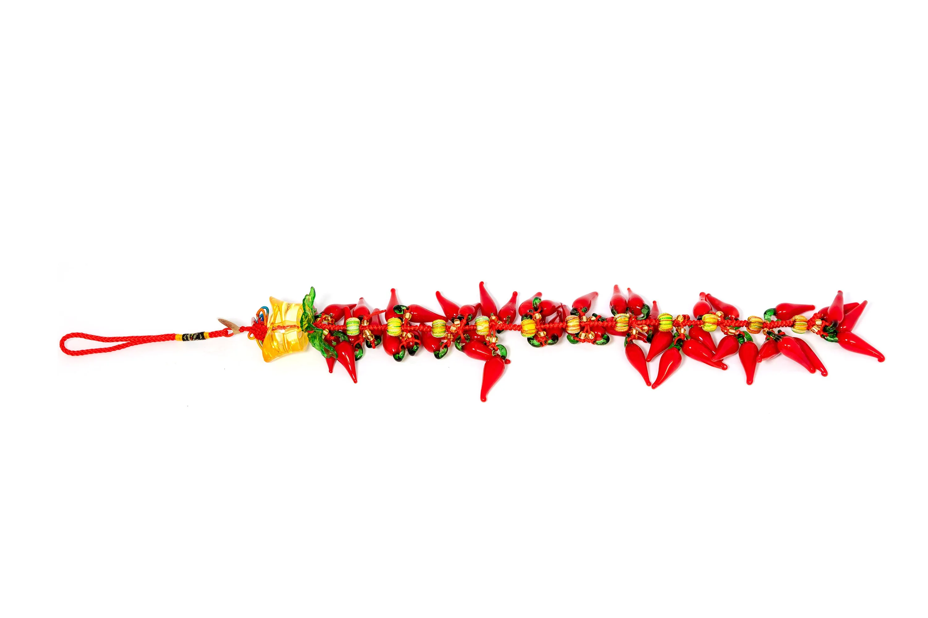 Glass Red Chili Pepper Necklace