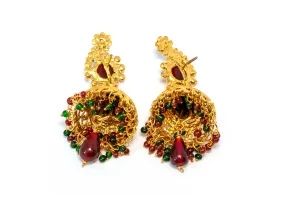 Gold Festive Jhumka - Dangle Earrings