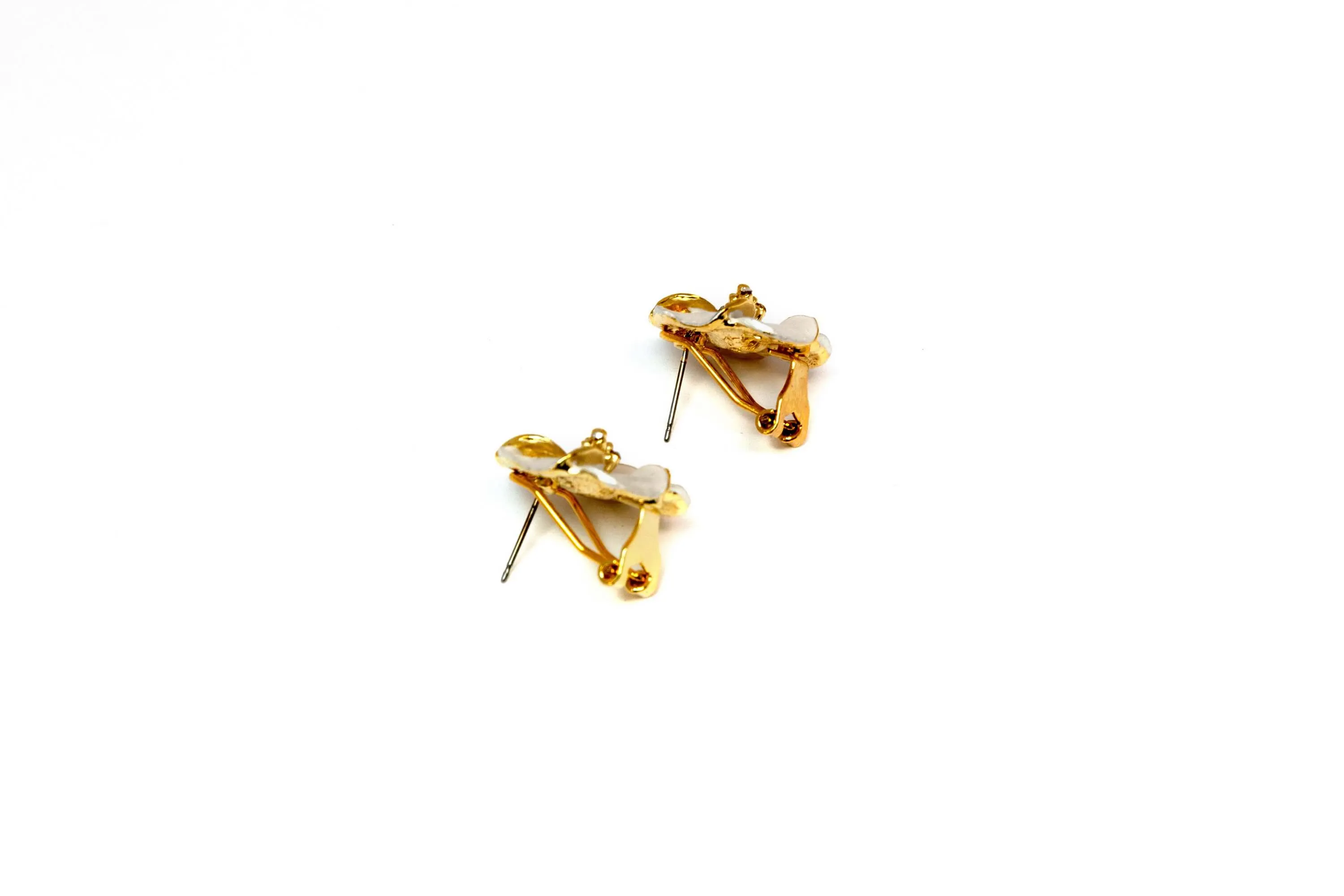 Gold Flower Stud Earrings