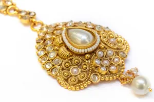 Golden Forehead Jewelry and Matching Earrings