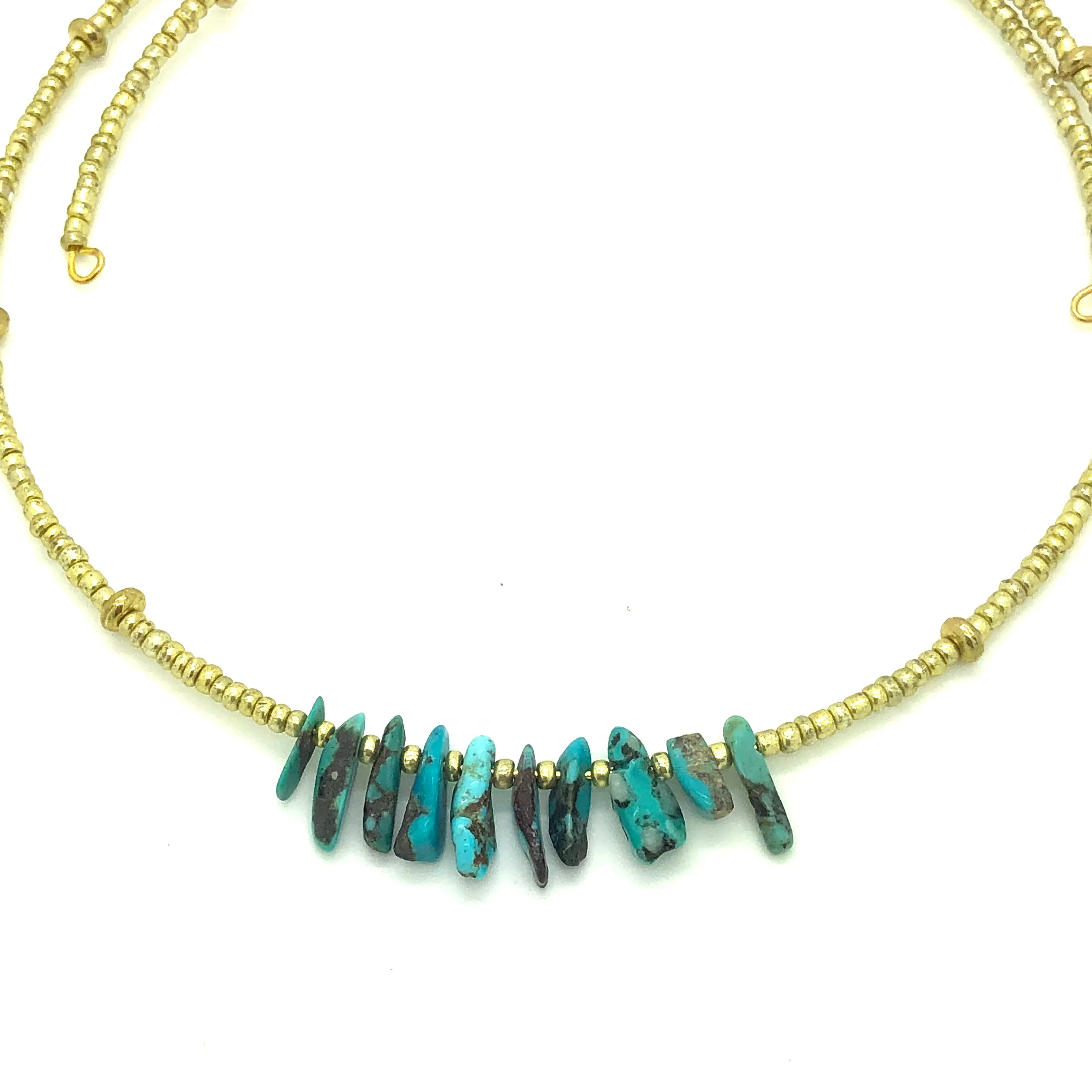 Golden Turquoise Dust Choker