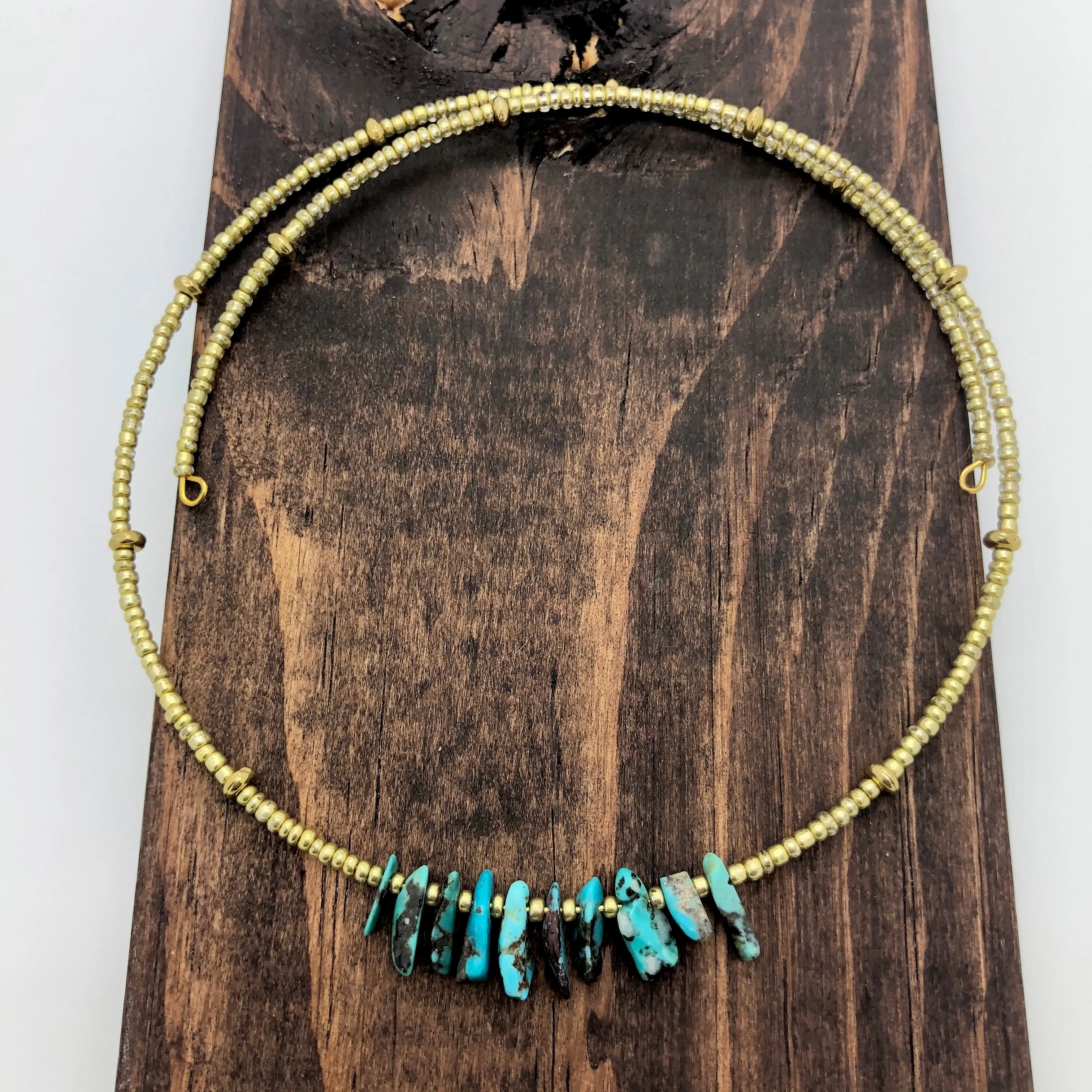 Golden Turquoise Dust Choker