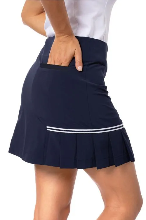 Golftini Performance Skort Side Pleat - BLUEBERRY -18"