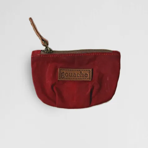 Gouache Ted Waxed Canvas Coin Purse