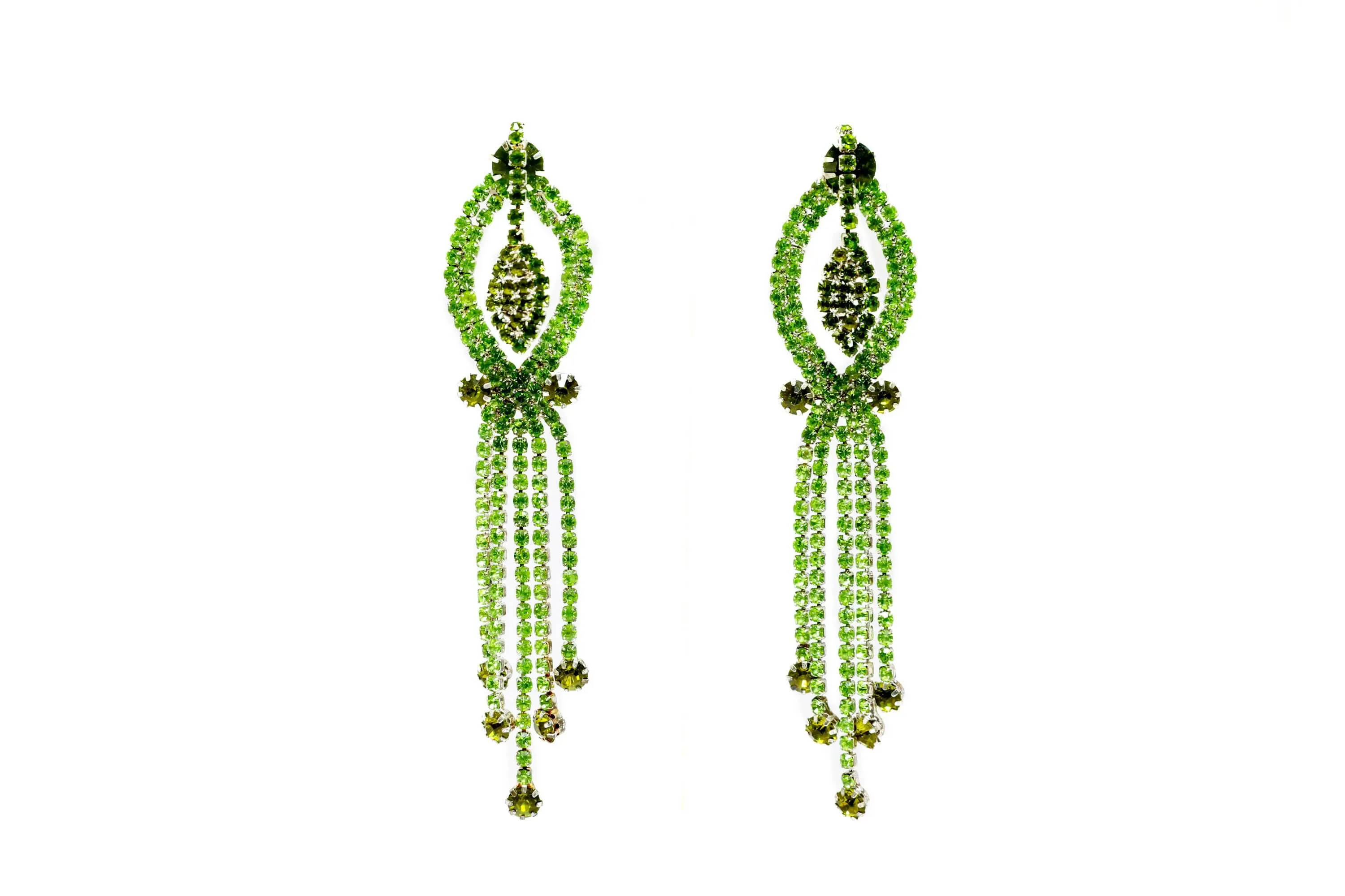 Green Chandelier Earrings