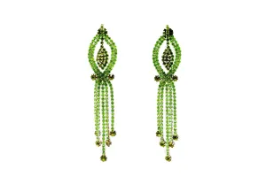 Green Chandelier Earrings