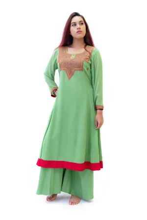 Green Chiffon Salwar Kameez - Rashmir Suit